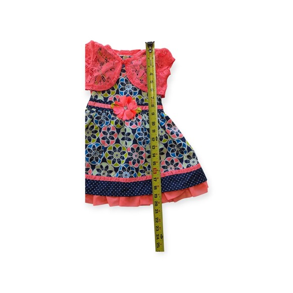 Sugah & Honey Spring Dress With Cardigan Youth Girls Kids 2T Blue Pink 2 Piece - Picture 7 of 8